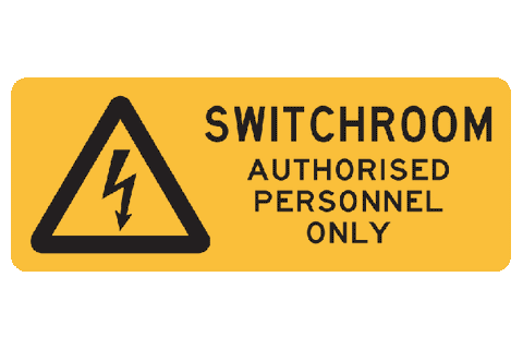 Hazard Switchroom Authorised Personnel Only