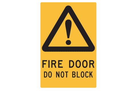Hazard Fire Door Do Not Block