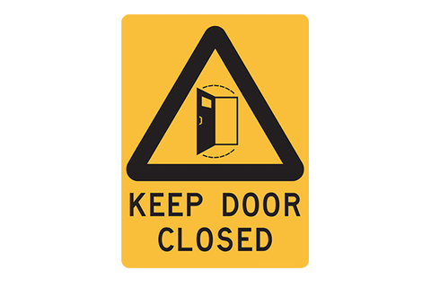 Hazard Keep Door Closed