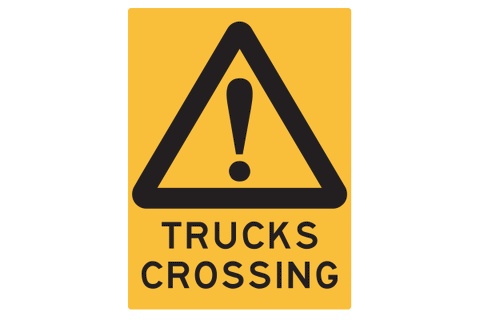 Hazard Trucks Crossing