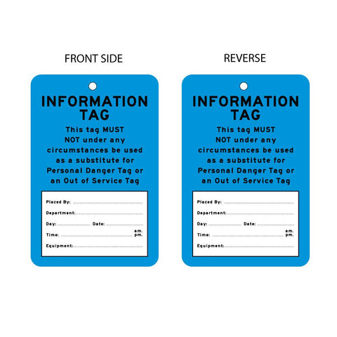 Information Tag  (packs of 10)