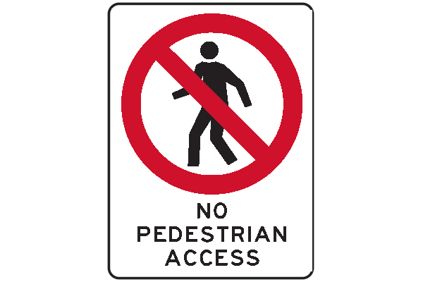 No Pedestrian Access