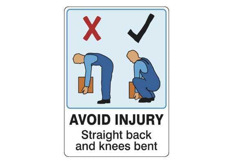 Notice Avoid Injury Straight Back And Knees Bent