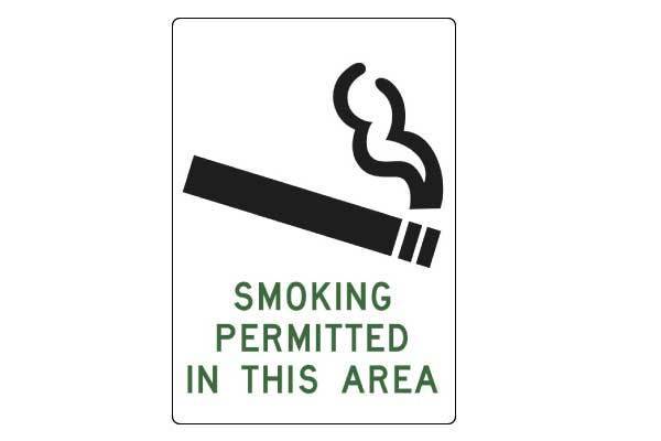 Notice Smoking Permitted In This Area