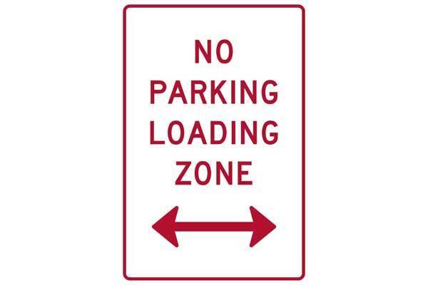 Parking Sign No Parking Loading Zone Left Or Right Of This Sign