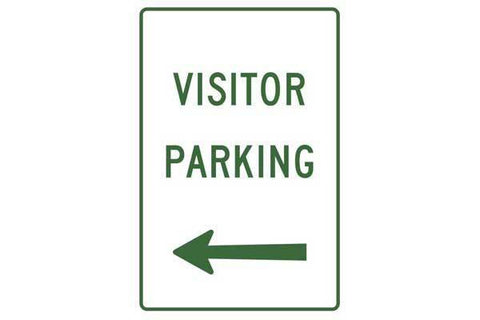 Parking Sign Visitor Parking Left