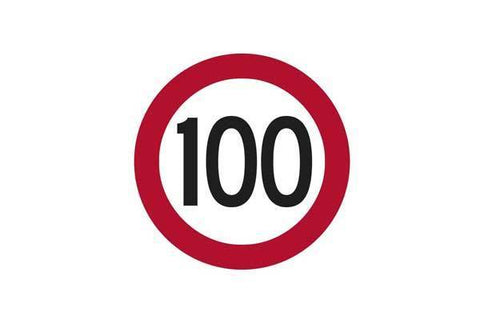 Traffic Control 100KM Speed Sign