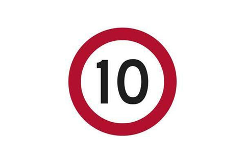 Traffic Control 10KM Speed Sign