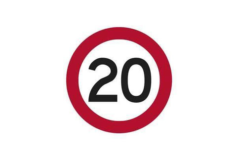 Traffic Control 20KM Speed Sign