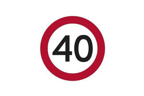 Traffic Control 40KM Speed Sign