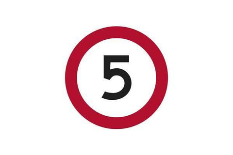 Traffic Control 5KM Speed Sign