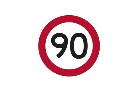 Traffic Control 90KM Speed Sign