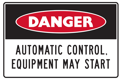 Mining Sign Danger Automatic Control Equipment May Start