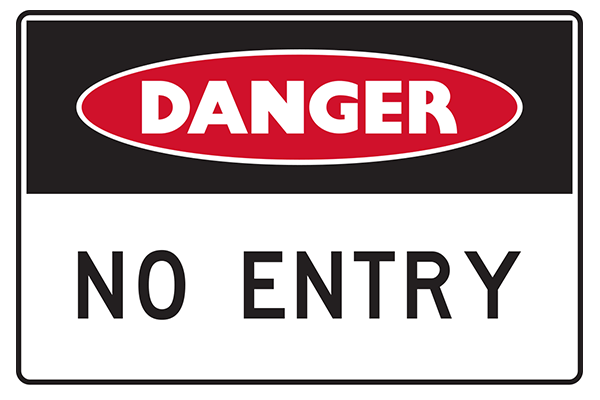 Mining Sign Danger No Entry